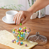 Crystalia Decorative Glass Candy Jar with Lid - CRYSTALIA GLASS